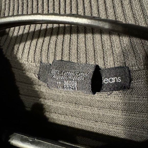 Calvin Klein 1/4 Zip Sweater EUC Mens Large Olive Green JFK Jr. Style 90s - Picture 4 of 6